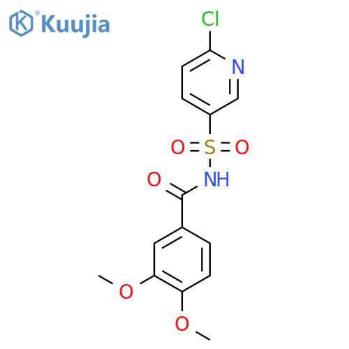 N-[(6-chloropyridin-3-yl)sulfonyl]-3,4-dimethoxybenzamide structure