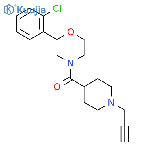 2-(2-Chlorophenyl)-4-[1-(prop-2-yn-1-yl)piperidine-4-carbonyl]morpholine structure