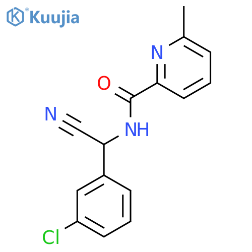 N-(3-chlorophenyl)(cyano)methyl-6-methylpyridine-2-carboxamide structure