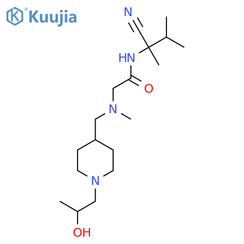 N-(1-cyano-1,2-dimethylpropyl)-2-({[1-(2-hydroxypropyl)piperidin-4-yl]methyl}(methyl)amino)acetamide structure