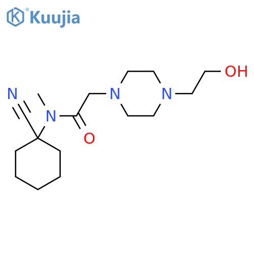 N-(1-cyanocyclohexyl)-2-[4-(2-hydroxyethyl)piperazin-1-yl]-N-methylacetamide structure
