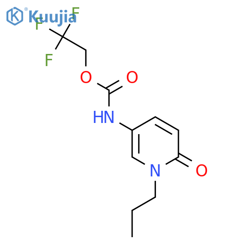 2,2,2-Trifluoroethyl N-(6-oxo-1-propyl-1,6-dihydropyridin-3-yl)carbamate structure