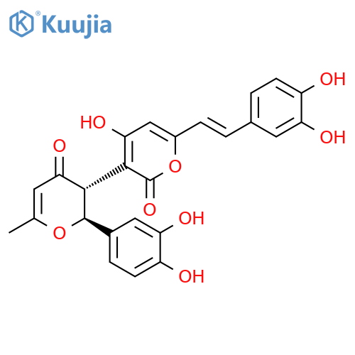 [3,3'-Bi-2H-pyran]-2,4'(3'H)-dione,2'-(3,4-dihydroxyphenyl)-6-[(1E)-2-(3,4-dihydroxyphenyl)ethenyl]-4-hydroxy-6'-methyl-,(2'S,3'R)- structure
