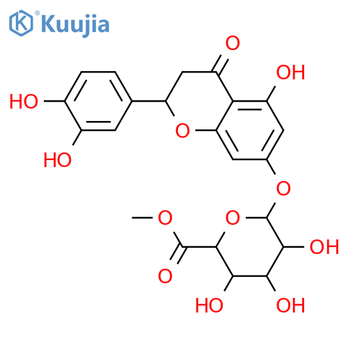 Eriodictyol 7-O-methylglucuronide structure