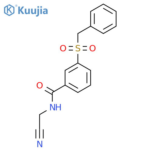 N-(cyanomethyl)-3-phenylmethanesulfonylbenzamide structure