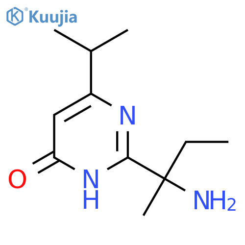 2-(2-aminobutan-2-yl)-6-(propan-2-yl)-3,4-dihydropyrimidin-4-one structure