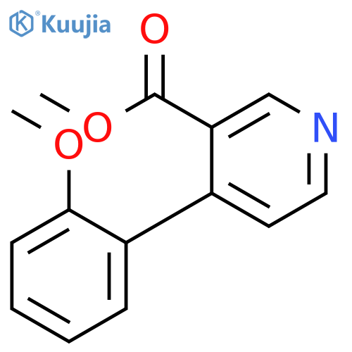 3-Pyridinecarboxylic acid, 4-(2-methoxyphenyl)-, methyl ester structure