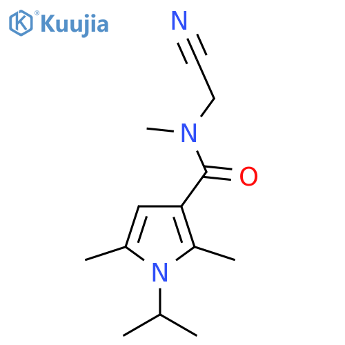 N-(cyanomethyl)-N,2,5-trimethyl-1-(propan-2-yl)-1H-pyrrole-3-carboxamide structure