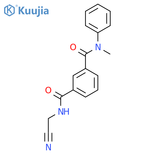 N3-(cyanomethyl)-N1-methyl-N1-phenylbenzene-1,3-dicarboxamide structure