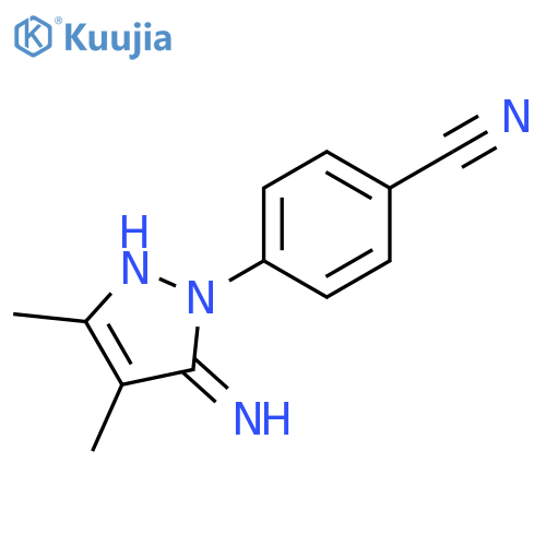 4-(5-imino-3,4-dimethyl-2,5-dihydro-1H-pyrazol-1-yl)benzonitrile structure