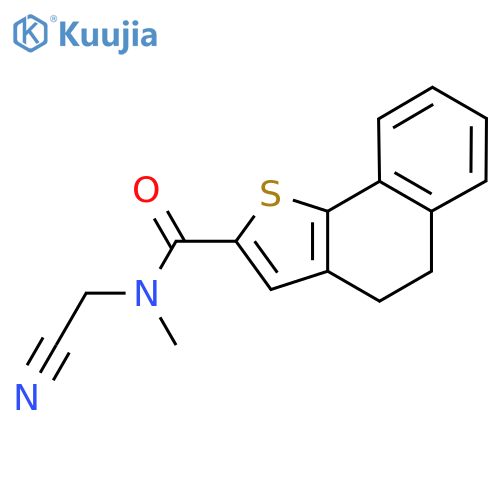N-(cyanomethyl)-N-methyl-4H,5H-naphtho1,2-bthiophene-2-carboxamide structure