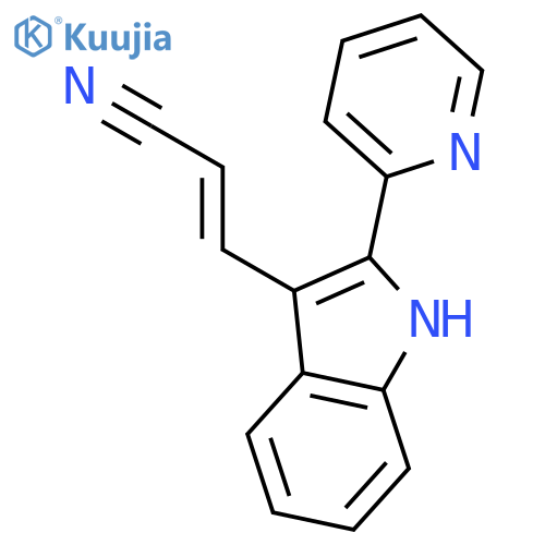 2-Propenenitrile, 3-[2-(2-pyridinyl)-1H-indol-3-yl]-, (E)- structure