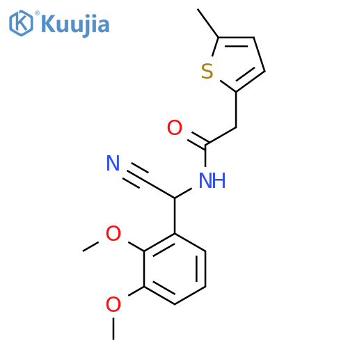 N-[cyano(2,3-dimethoxyphenyl)methyl]-2-(5-methylthiophen-2-yl)acetamide structure