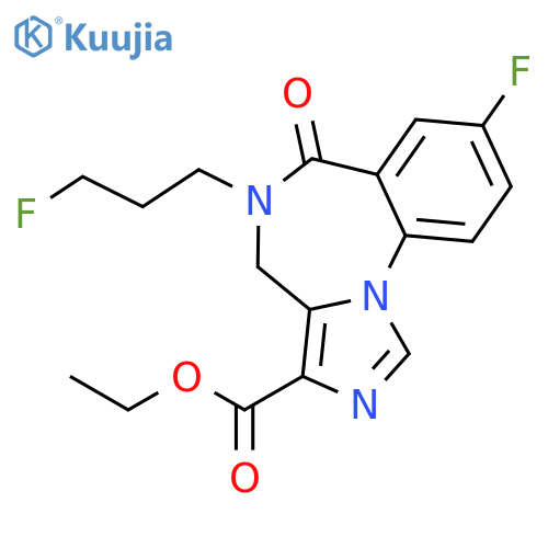 ethyl 8-fluoro-5,6-dihydro-5-(3'-fluoropropyl)-6-oxo-4H-imidazol(1,5-a)(1,4)benzodiazepine-3-carboxylate structure