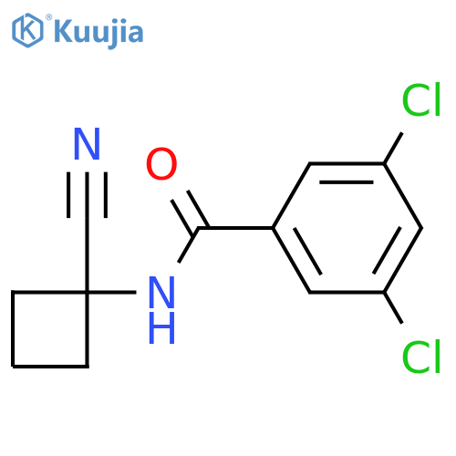 3,5-dichloro-N-(1-cyanocyclobutyl)benzamide structure