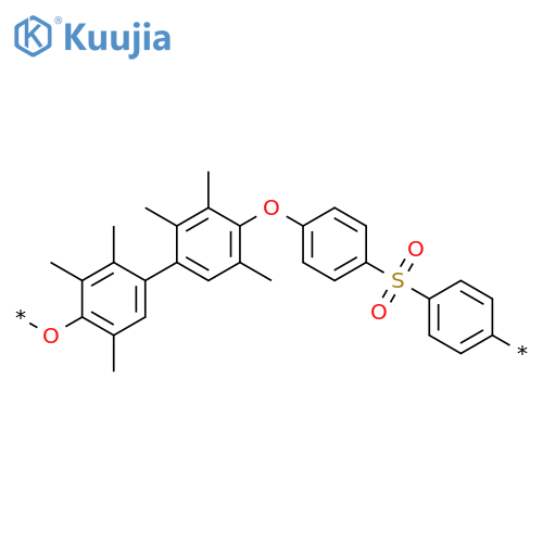 Poly[oxy(2,2',3,3',5,5'-hexamethyl[1,1'-biphenyl]-4,4'-diyl)oxy-1,4-phenylenesulfonyl-1,4-phenylene] structure