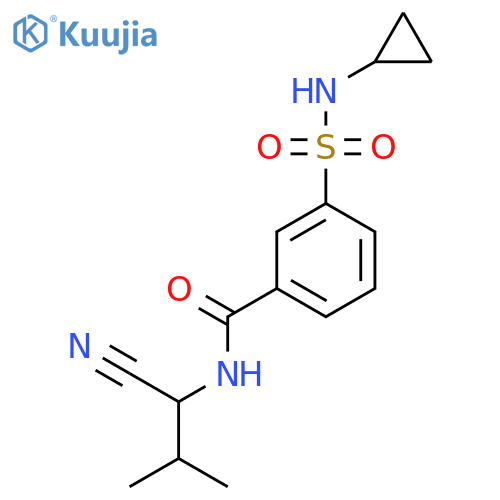 N-(1-cyano-2-methylpropyl)-3-(cyclopropylsulfamoyl)benzamide structure