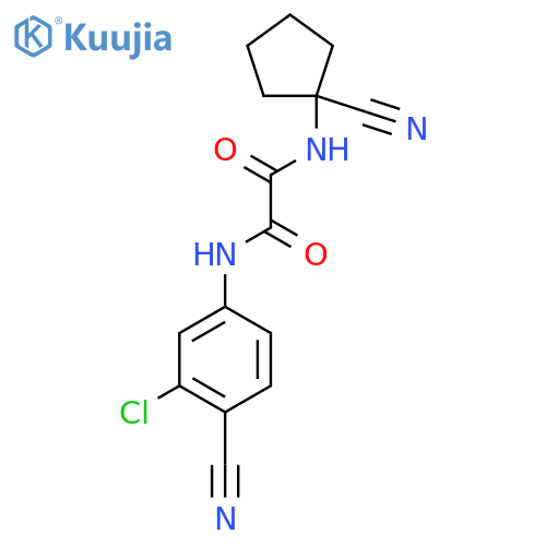 N'-(3-chloro-4-cyanophenyl)-N-(1-cyanocyclopentyl)ethanediamide structure