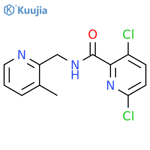 3,6-dichloro-N-(3-methylpyridin-2-yl)methylpyridine-2-carboxamide structure
