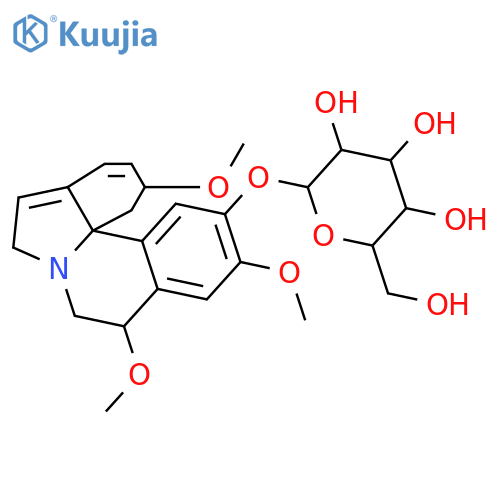 Tri-O-demethylerythrartine; 3,11,16-Tri-Me ether, 15-O-β-D-glucopyranoside structure