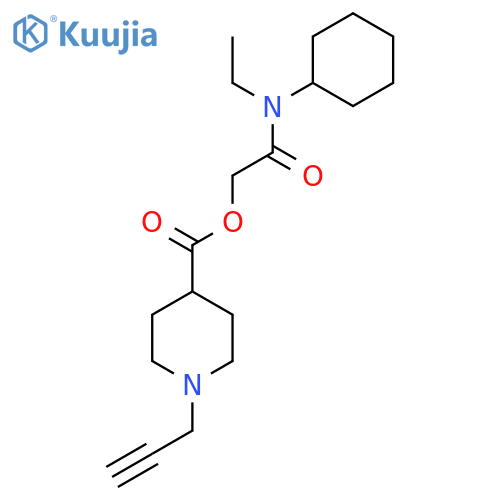 [Cyclohexyl(ethyl)carbamoyl]methyl 1-(prop-2-yn-1-yl)piperidine-4-carboxylate structure