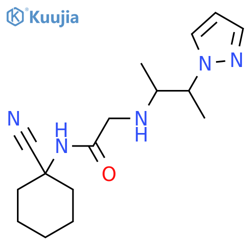 N-(1-cyanocyclohexyl)-2-{[3-(1H-pyrazol-1-yl)butan-2-yl]amino}acetamide structure