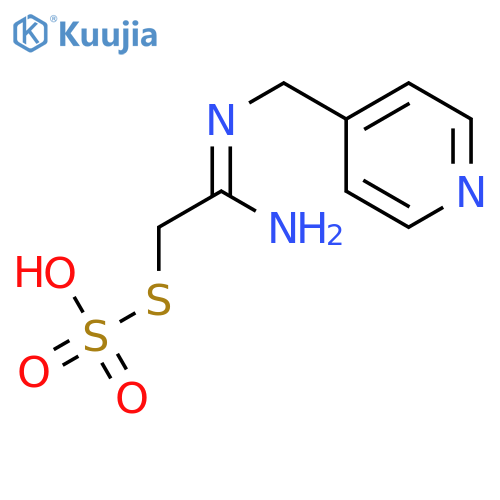 Thiosulfuric acid(H2S2O3), S-[2-imino-2-[(4-pyridinylmethyl)amino]ethyl] ester structure