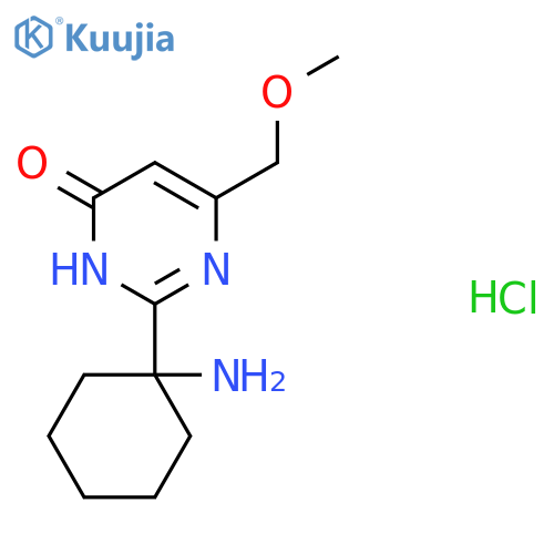 2-(1-Aminocyclohexyl)-6-(methoxymethyl)-3,4-dihydropyrimidin-4-one hydrochloride structure