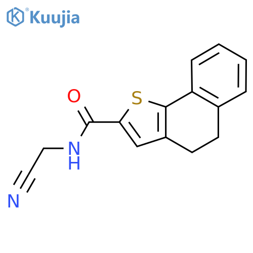 N-(cyanomethyl)-4H,5H-naphtho1,2-bthiophene-2-carboxamide structure