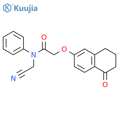 N-(cyanomethyl)-2-[(5-oxo-5,6,7,8-tetrahydronaphthalen-2-yl)oxy]-N-phenylacetamide structure