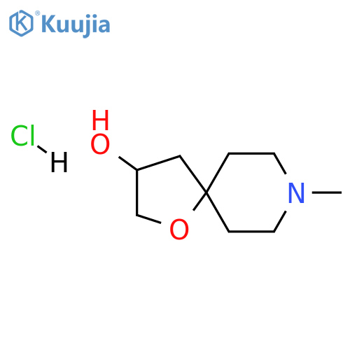 1-Oxa-8-azaspiro[4.5]decan-3-ol, 8-methyl-, hydrochloride structure