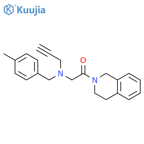 2-{[(4-Methylphenyl)methyl](prop-2-yn-1-yl)amino}-1-(1,2,3,4-tetrahydroisoquinolin-2-yl)ethan-1-one structure