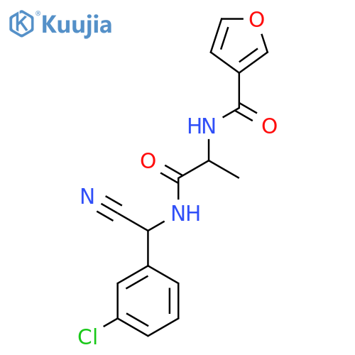 N-[(3-chlorophenyl)(cyano)methyl]-2-[(furan-3-yl)formamido]propanamide structure