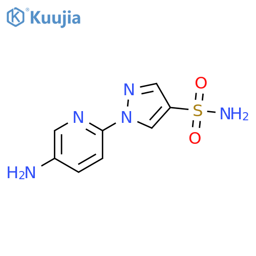 1-(5-aminopyridin-2-yl)-1H-pyrazole-4-sulfonamide structure