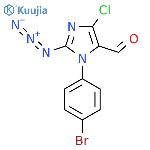 2-azido-1-(4-bromophenyl)-4-chloro-1H-imidazole-5-carbaldehyde structure