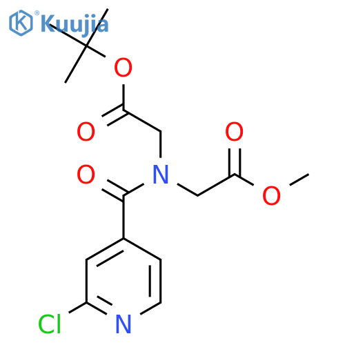 methyl 2-{N-2-(tert-butoxy)-2-oxoethyl-1-(2-chloropyridin-4-yl)formamido}acetate structure