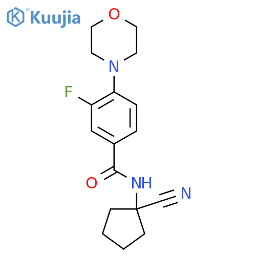 N-(1-cyanocyclopentyl)-3-fluoro-4-(morpholin-4-yl)benzamide structure