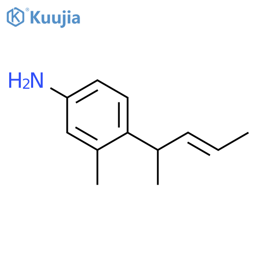 BENZENAMINE, 3-METHYL-4-(1-METHYL-2-BUTENYL)- structure