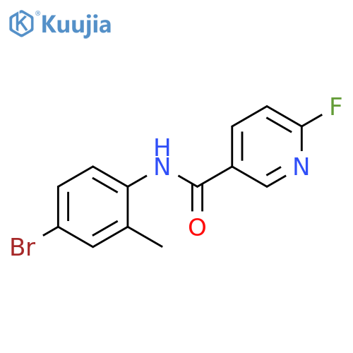 N-(4-bromo-2-methylphenyl)-6-fluoropyridine-3-carboxamide structure