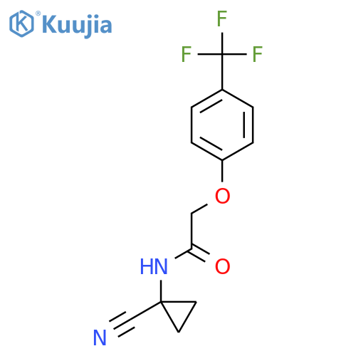 N-(1-cyanocyclopropyl)-2-4-(trifluoromethyl)phenoxyacetamide structure