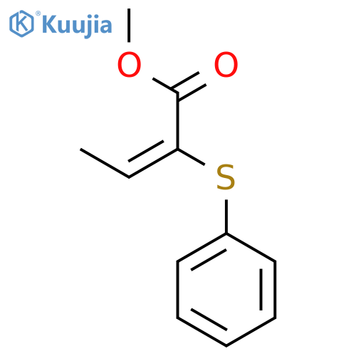 2-Butenoic acid, 2-(phenylthio)-, methyl ester structure
