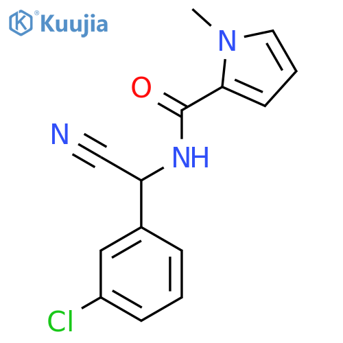 N-(3-chlorophenyl)(cyano)methyl-1-methyl-1H-pyrrole-2-carboxamide structure