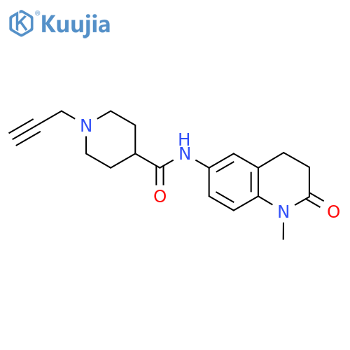 N-(1-methyl-2-oxo-1,2,3,4-tetrahydroquinolin-6-yl)-1-(prop-2-yn-1-yl)piperidine-4-carboxamide structure