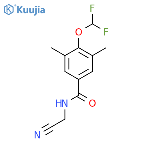 N-(cyanomethyl)-4-(difluoromethoxy)-3,5-dimethylbenzamide structure
