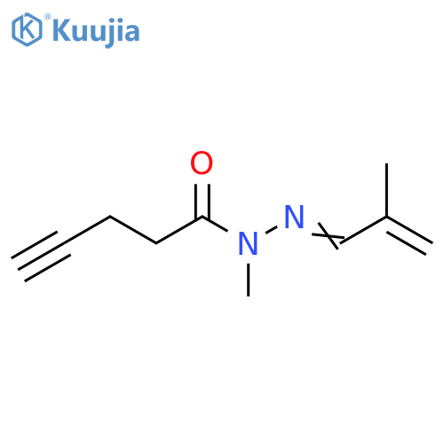 4-Pentynoic acid, methyl(2-methyl-2-propenylidene)hydrazide structure