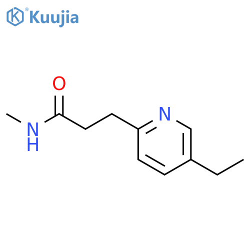 2-Pyridinepropanamide, 5-ethyl-N-methyl- structure