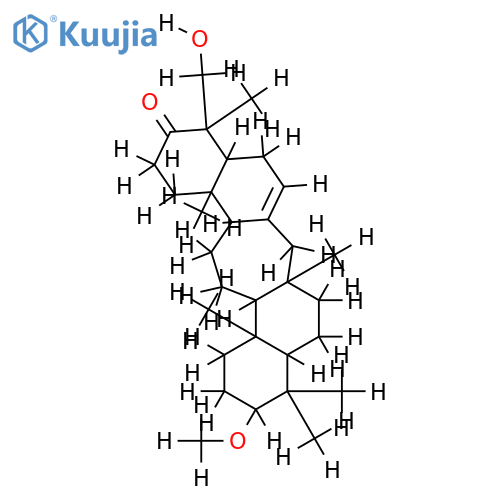 3beta-methoxy-30-hydroxyserrat-14-en-21-one structure