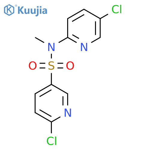 6-chloro-N-(5-chloropyridin-2-yl)-N-methylpyridine-3-sulfonamide structure