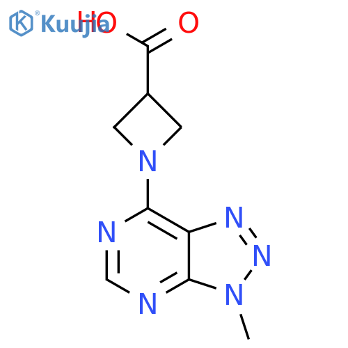 1-{3-methyl-3H-[1,2,3]triazolo[4,5-d]pyrimidin-7-yl}azetidine-3-carboxylic acid structure