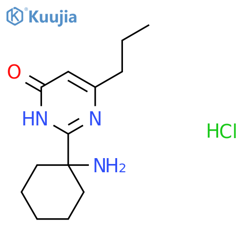 2-(1-Aminocyclohexyl)-6-propyl-3,4-dihydropyrimidin-4-one hydrochloride structure